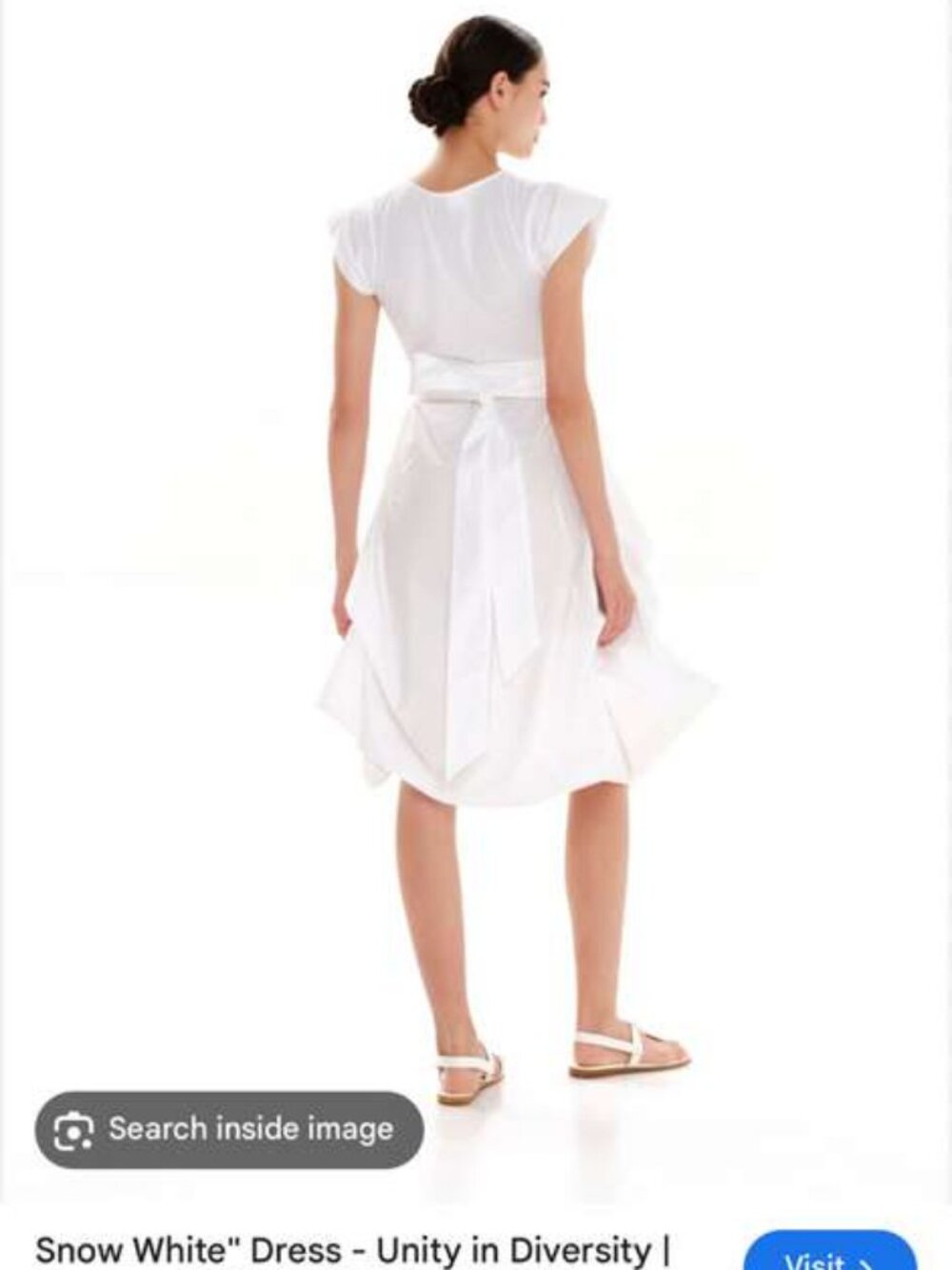 Ioanna Kourbela “Snow White” White Cotton Wrap Dress | Size Large - Picture 3 of 4